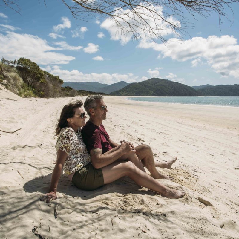 Couple on Awaroa Beach (1)