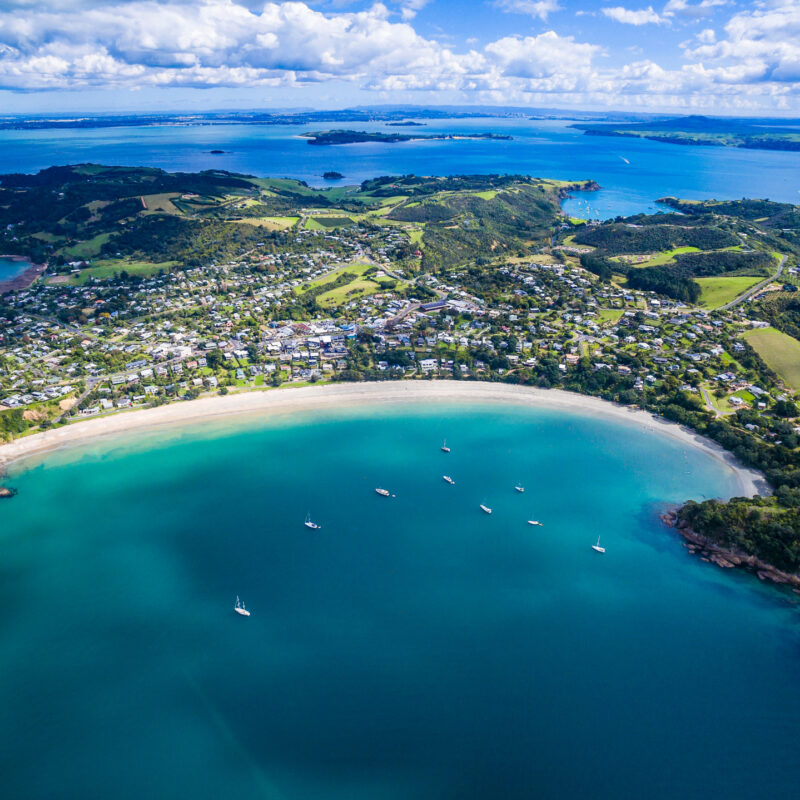 Aerial view of Waiheke Island, Auckland / New ZealandFor property report
